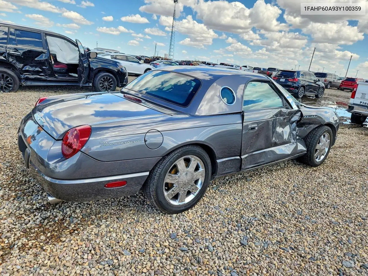 2003 Ford Thunderbird VIN: 1FAHP60A93Y100359 Lot: 60434776