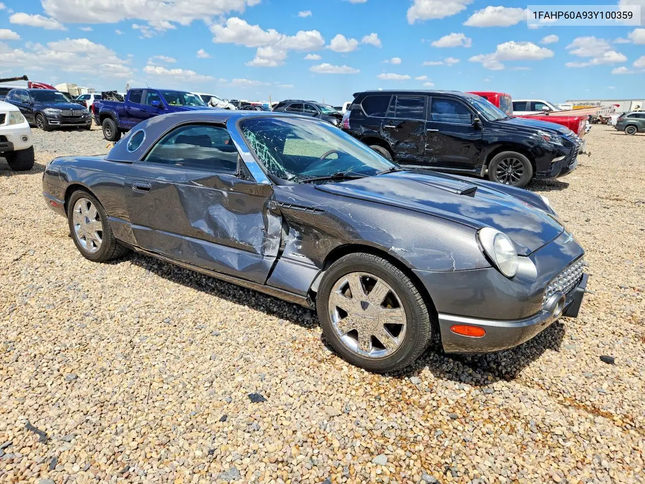 2003 Ford Thunderbird VIN: 1FAHP60A93Y100359 Lot: 60434776