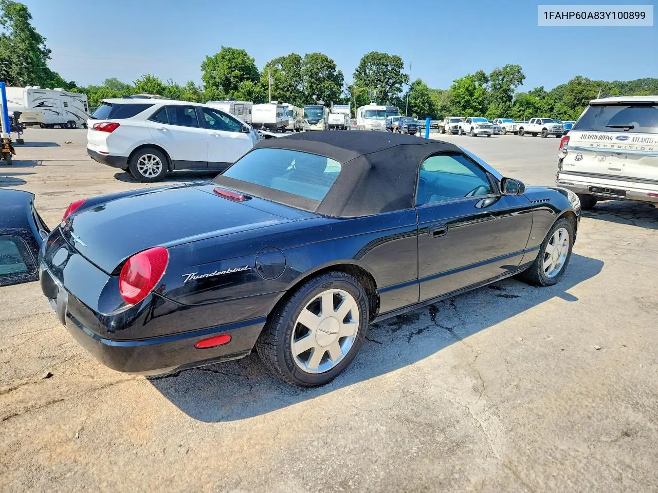 2003 Ford Thunderbird VIN: 1FAHP60A83Y100899 Lot: 61347936