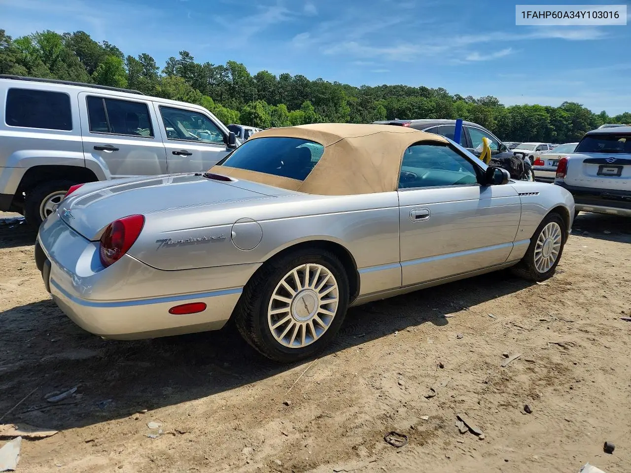 2004 Ford Thunderbird VIN: 1FAHP60A34Y103016 Lot: 56252306