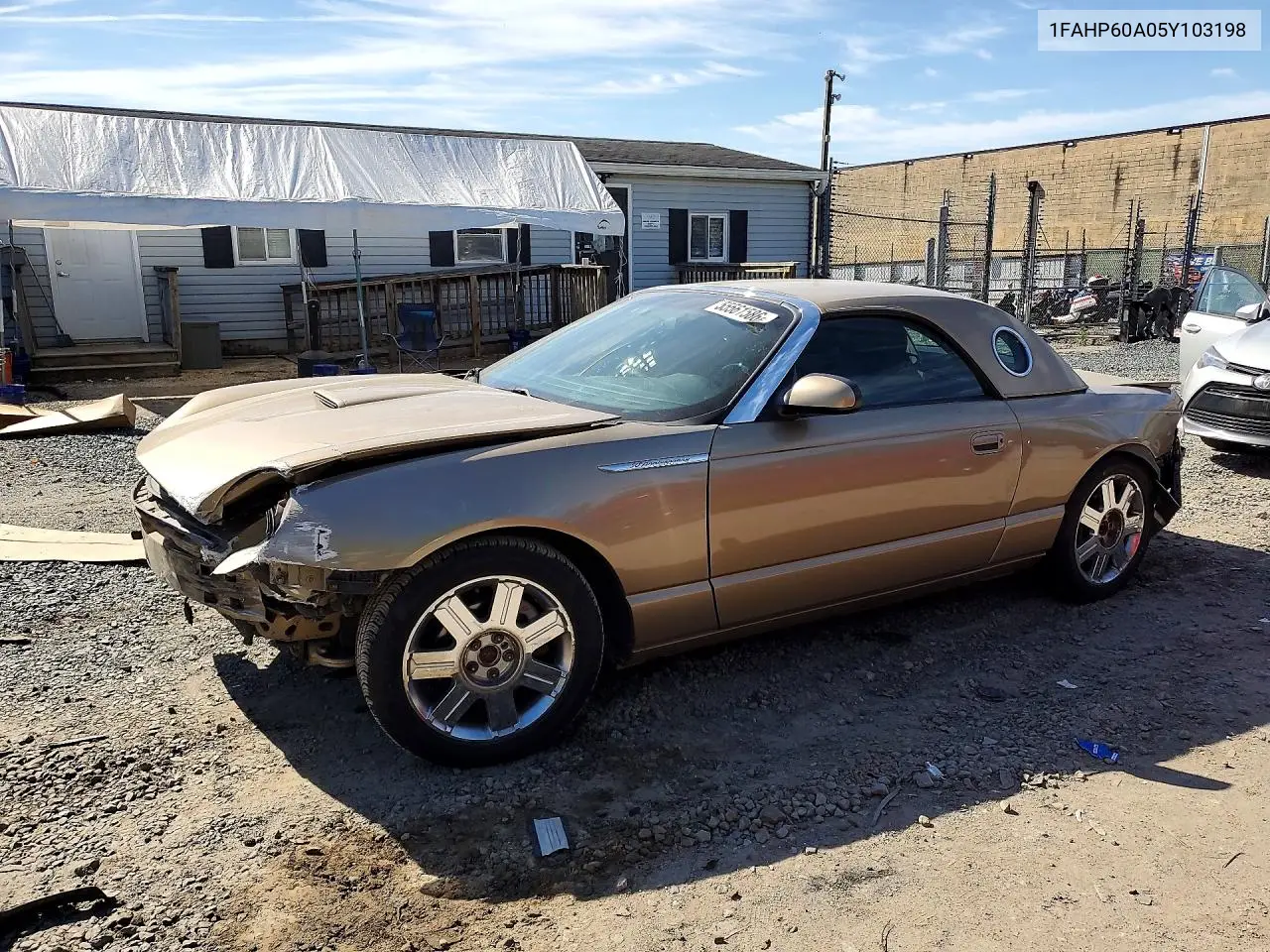 2005 Ford Thunderbird VIN: 1FAHP60A05Y103198 Lot: 55561586