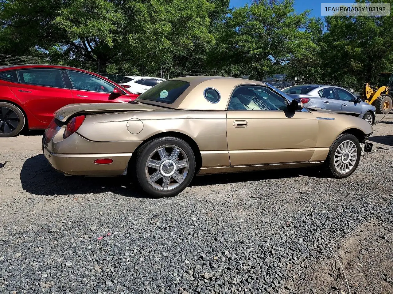 2005 Ford Thunderbird VIN: 1FAHP60A05Y103198 Lot: 55561586