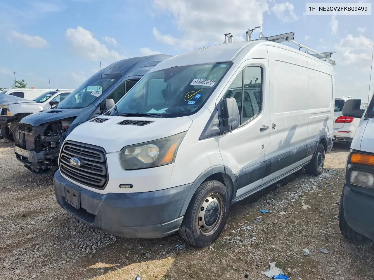 2015 Ford Transit T-150 VIN: 1FTNE2CV2FKB09499 Lot: 59200056
