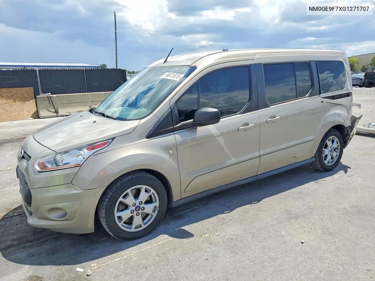 2016 Ford Transit Connect Xlt VIN: NM0GE9F7XG1271707 Lot: 56971876