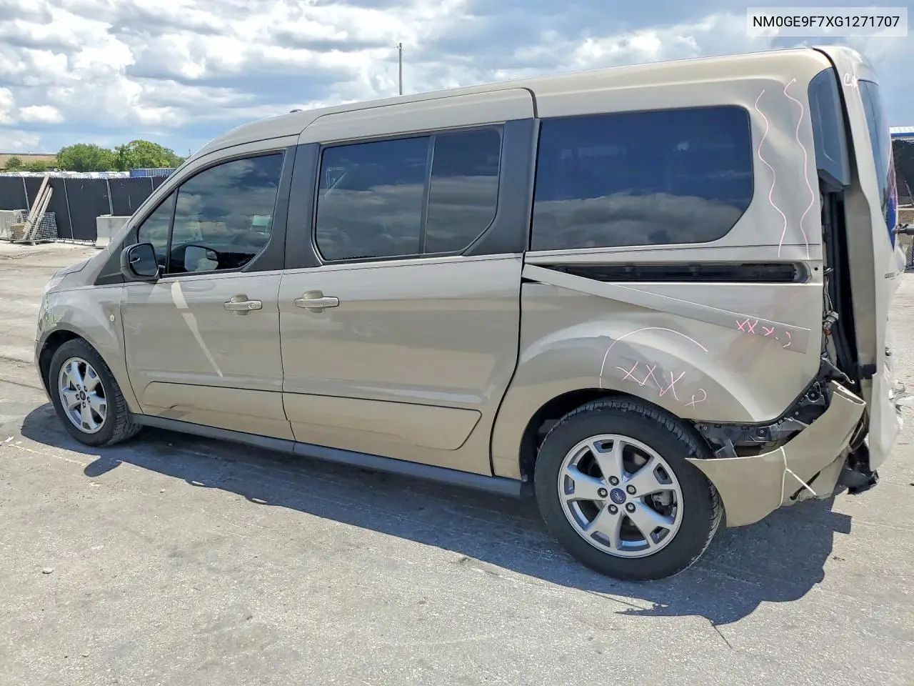 2016 Ford Transit Connect Xlt VIN: NM0GE9F7XG1271707 Lot: 56971876