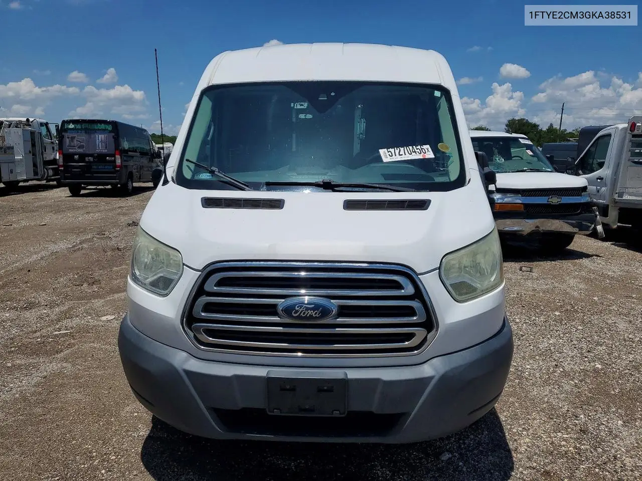 2016 Ford Transit T-150 VIN: 1FTYE2CM3GKA38531 Lot: 57270456