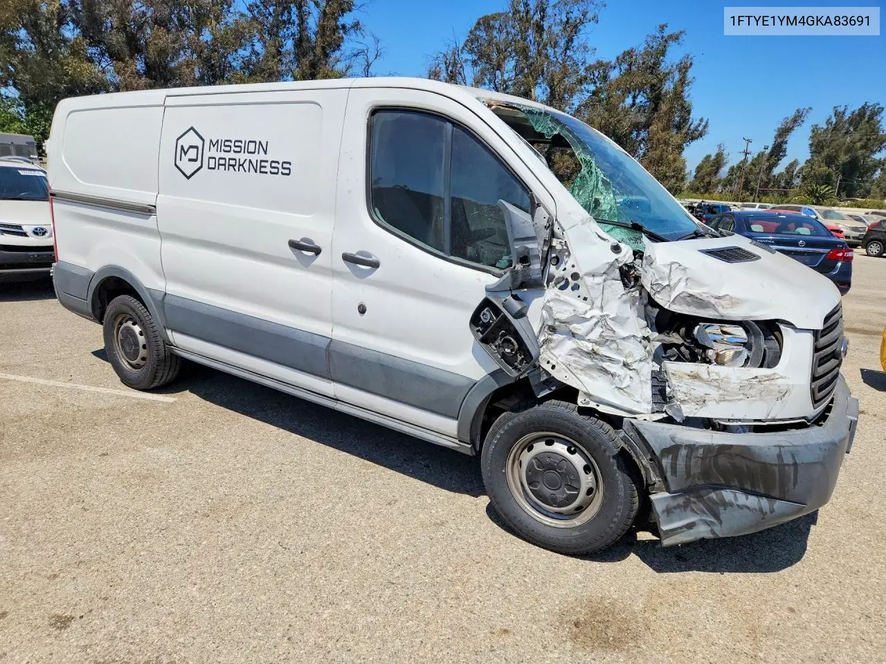 2016 Ford Transit 150 Delivery Van VIN: 1FTYE1YM4GKA83691 Lot: 60014146
