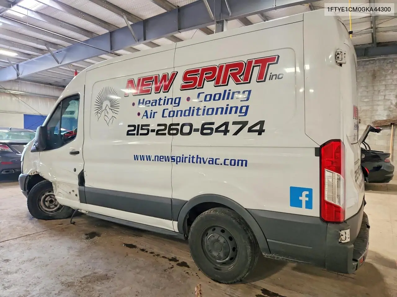 2016 Ford Transit T-150 VIN: 1FTYE1CM0GKA44300 Lot: 60151026