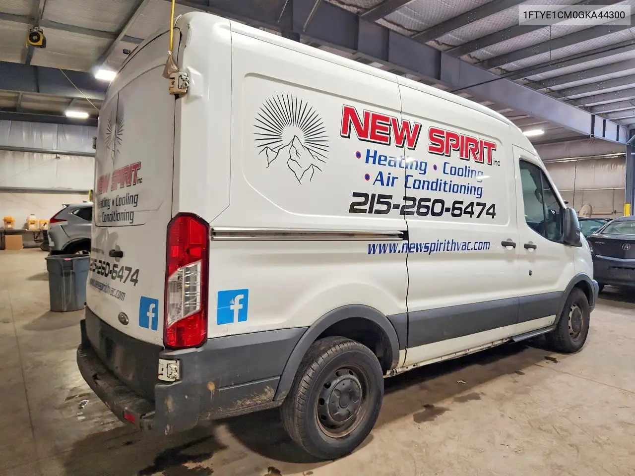 2016 Ford Transit T-150 VIN: 1FTYE1CM0GKA44300 Lot: 60151026