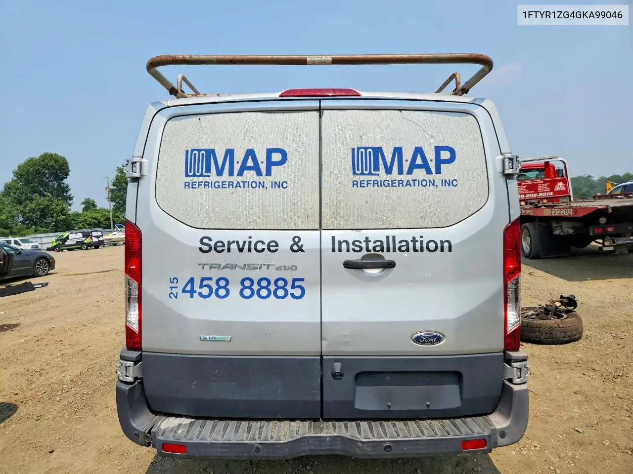 2016 Ford Transit T-250 VIN: 1FTYR1ZG4GKA99046 Lot: 61109466
