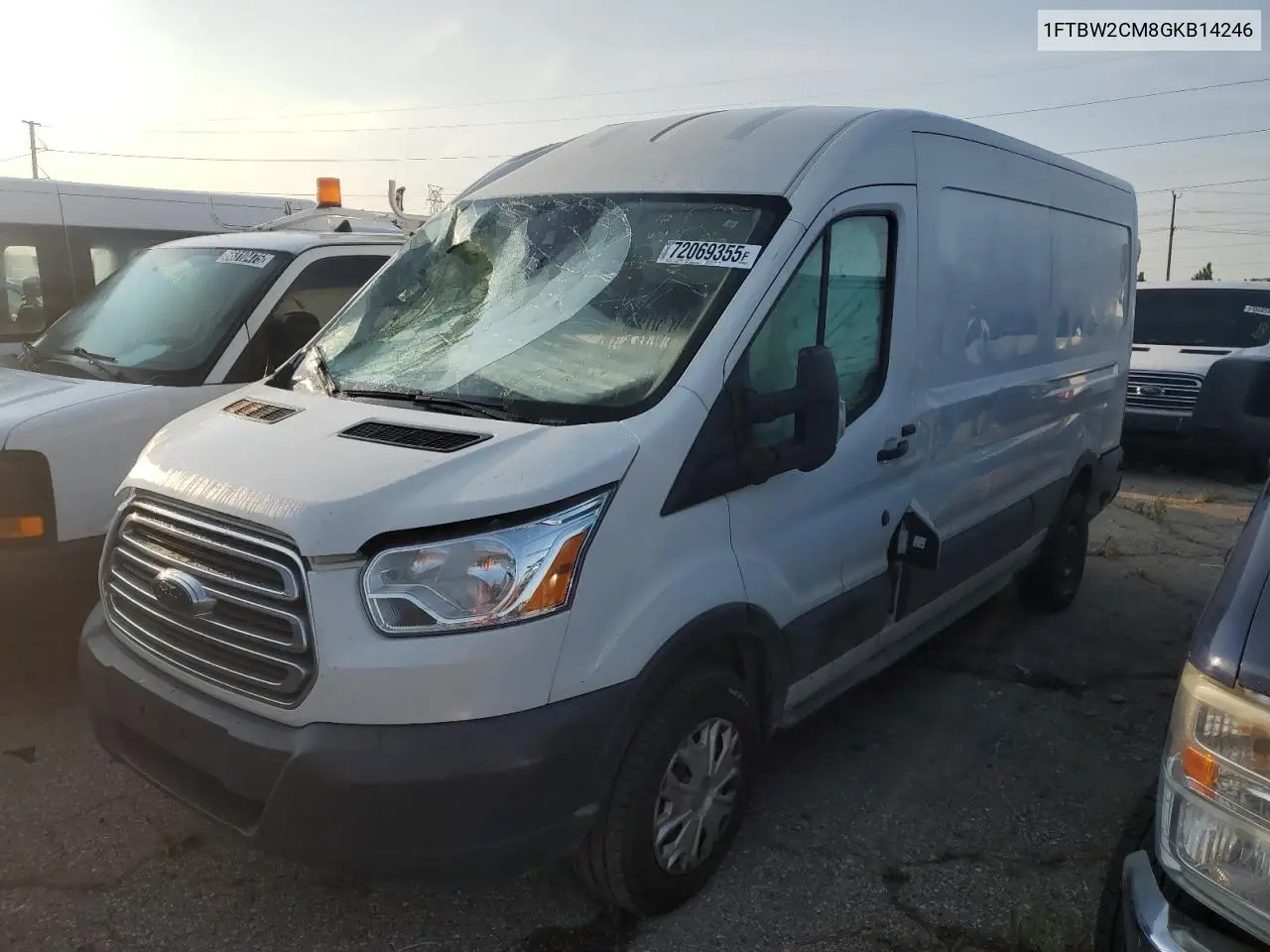 2016 Ford Transit T-350 VIN: 1FTBW2CM8GKB14246 Lot: 72069355