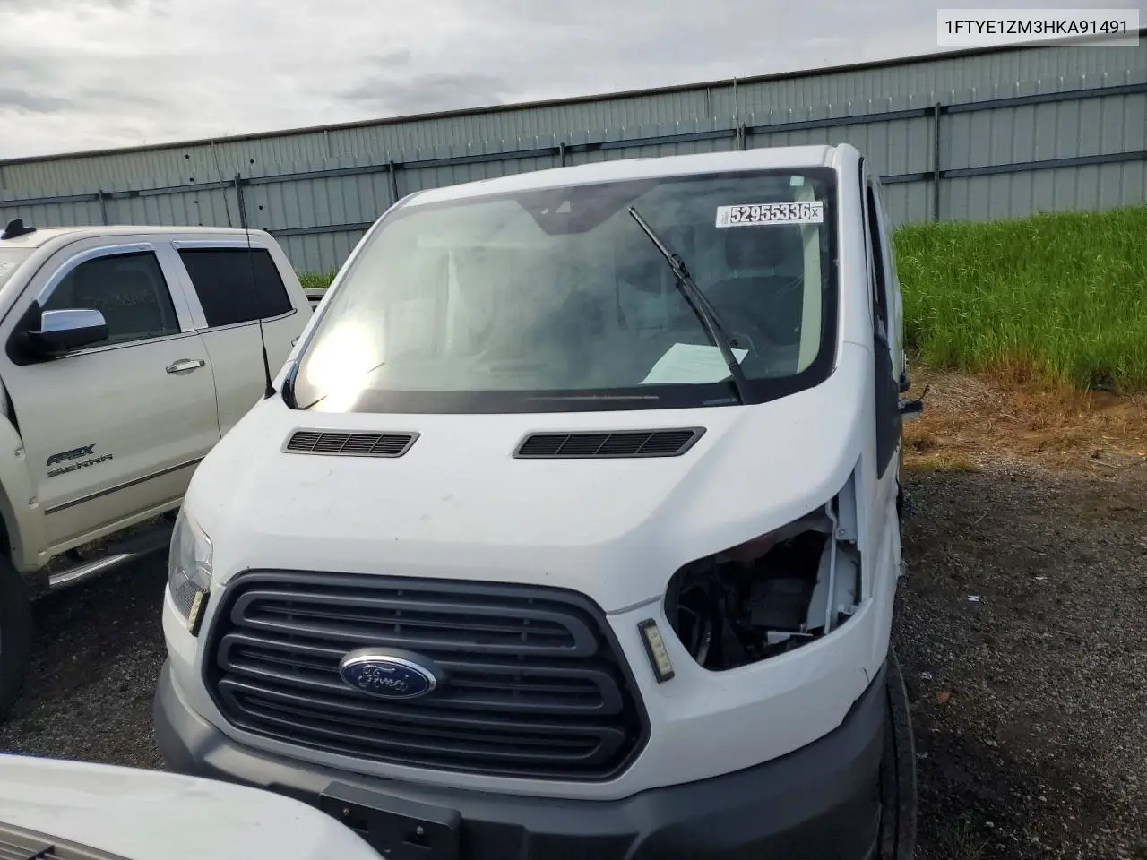 2017 Ford Transit 150 Delivery Van VIN: 1FTYE1ZM3HKA91491 Lot: 52955336