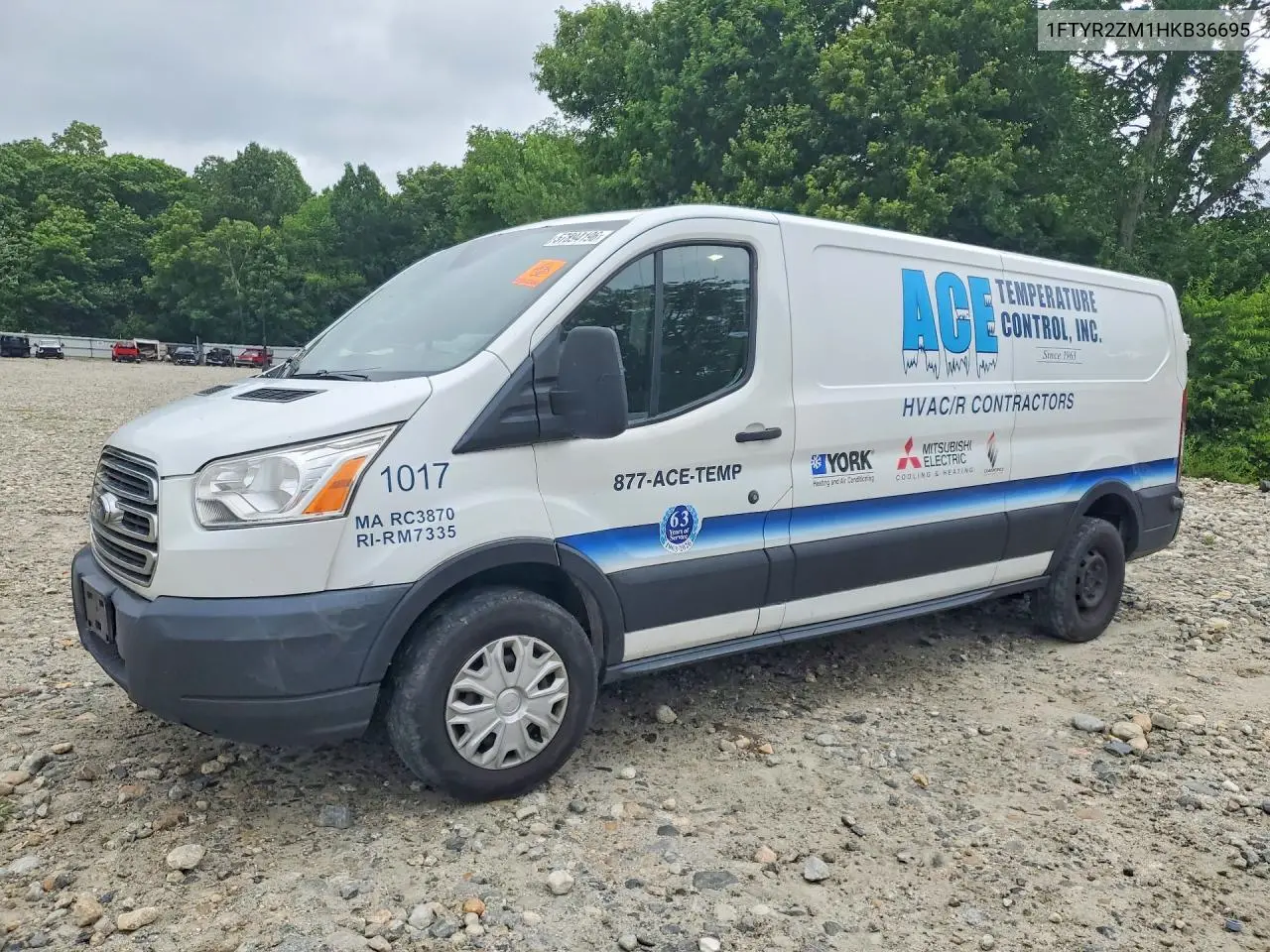 2017 Ford Transit T-250 VIN: 1FTYR2ZM1HKB36695 Lot: 57894196