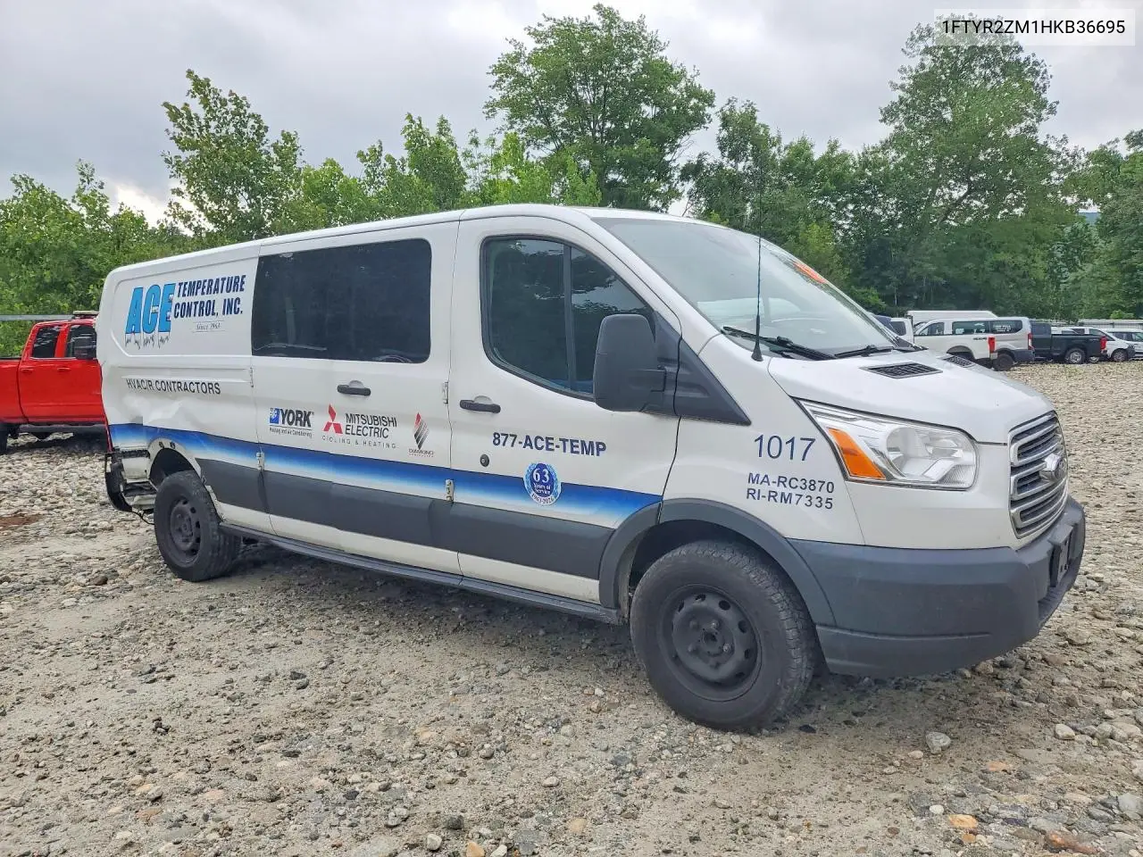 2017 Ford Transit T-250 VIN: 1FTYR2ZM1HKB36695 Lot: 57894196