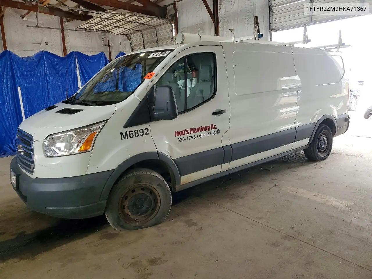 2017 Ford Transit T-250 VIN: 1FTYR2ZM9HKA71367 Lot: 61565506