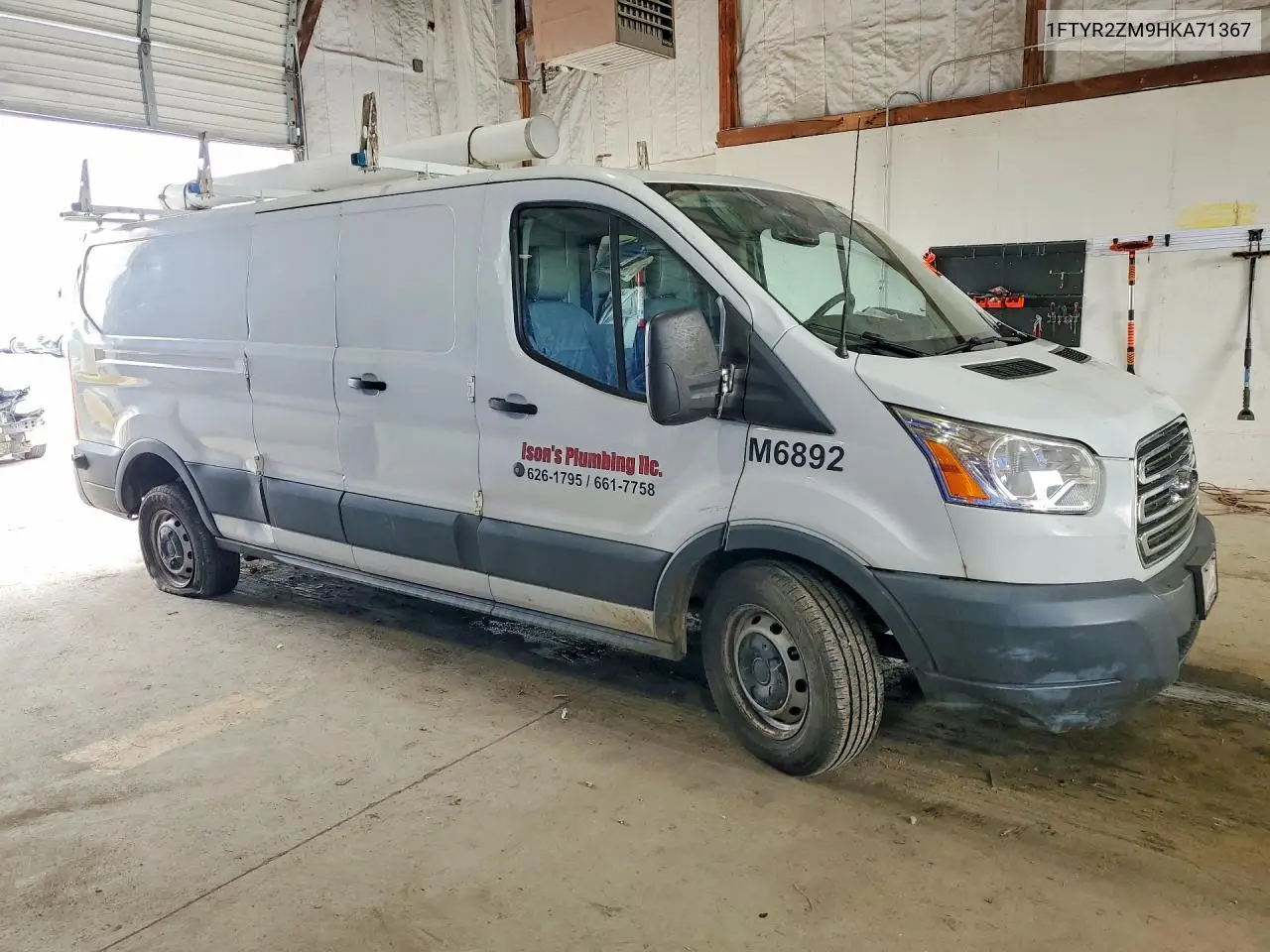 2017 Ford Transit T-250 VIN: 1FTYR2ZM9HKA71367 Lot: 61565506