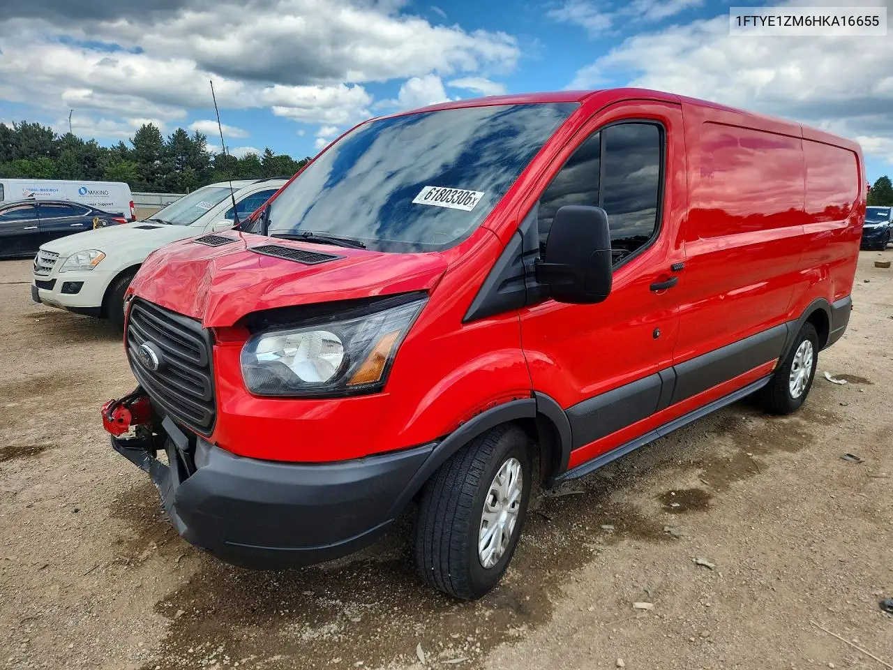 2017 Ford Transit T-150 VIN: 1FTYE1ZM6HKA16655 Lot: 61803306