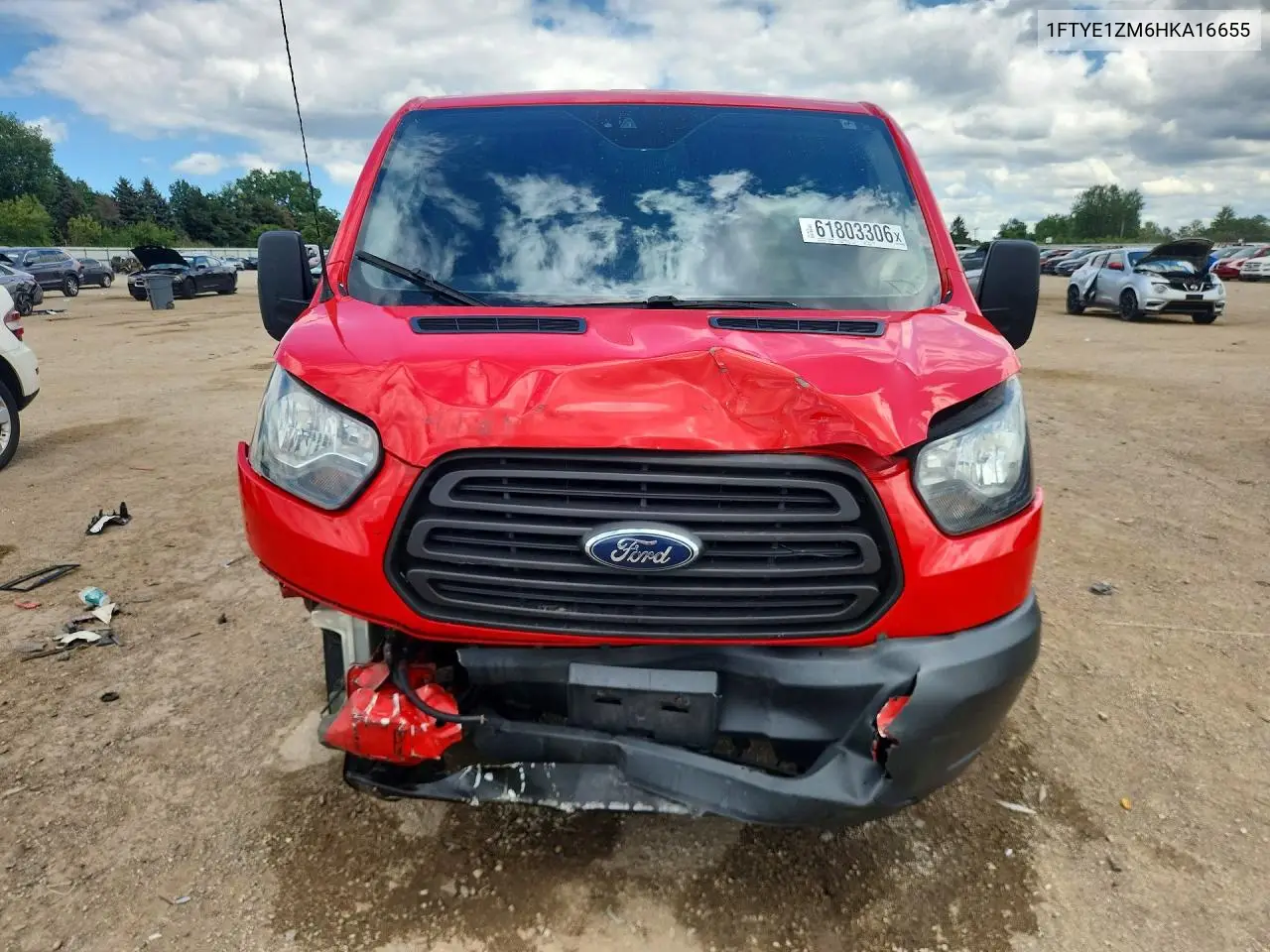 2017 Ford Transit T-150 VIN: 1FTYE1ZM6HKA16655 Lot: 61803306