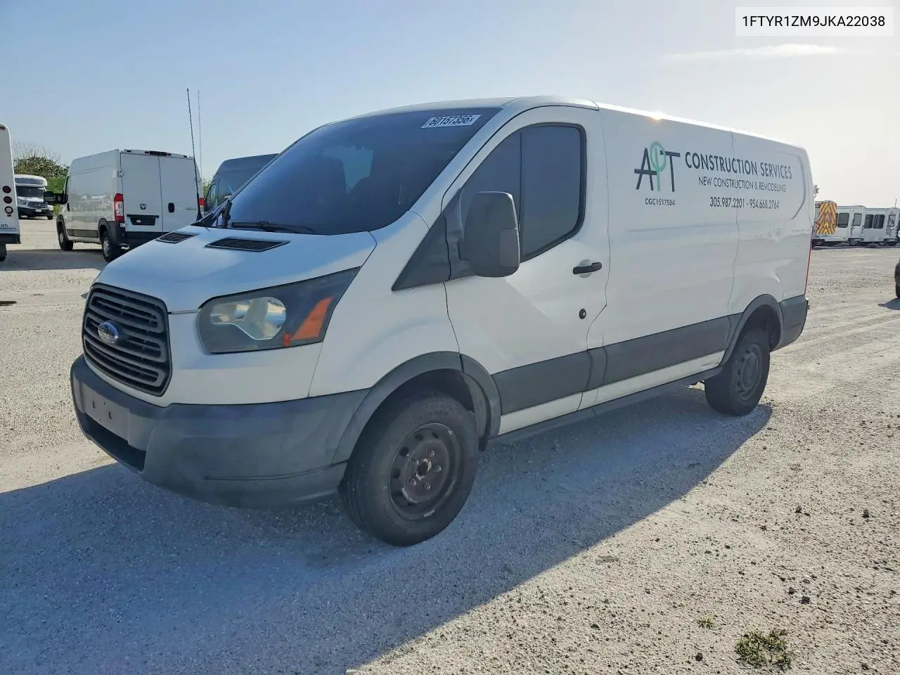 2018 Ford Transit T-250 VIN: 1FTYR1ZM9JKA22038 Lot: 60157356