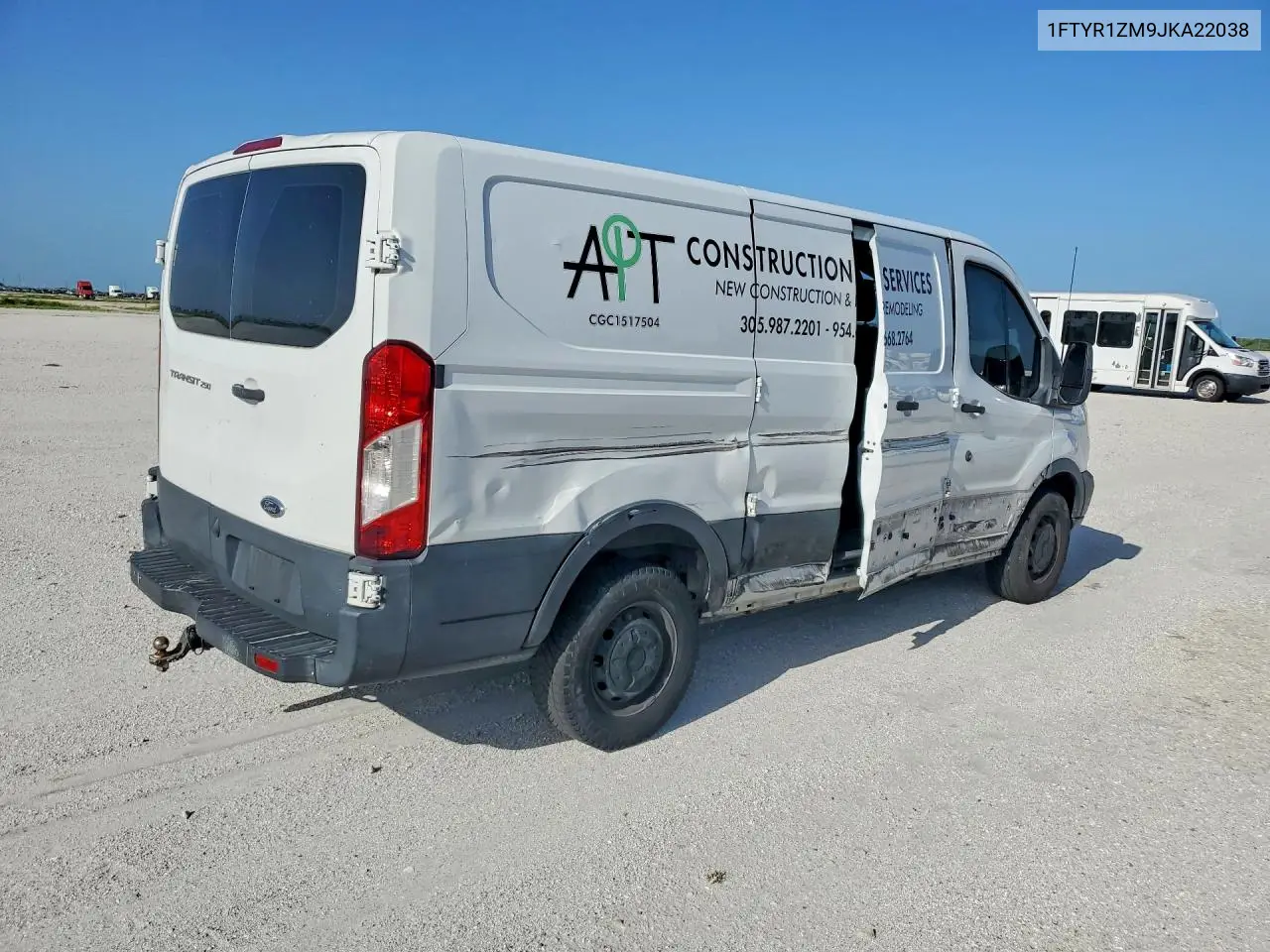 2018 Ford Transit T-250 VIN: 1FTYR1ZM9JKA22038 Lot: 60157356