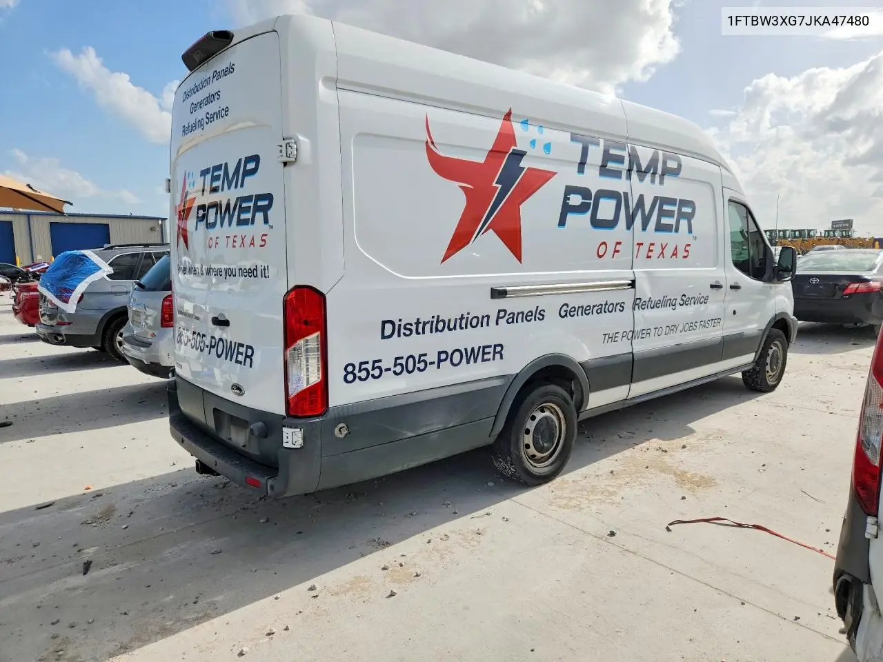 2018 Ford Transit T-350 VIN: 1FTBW3XG7JKA47480 Lot: 61012336