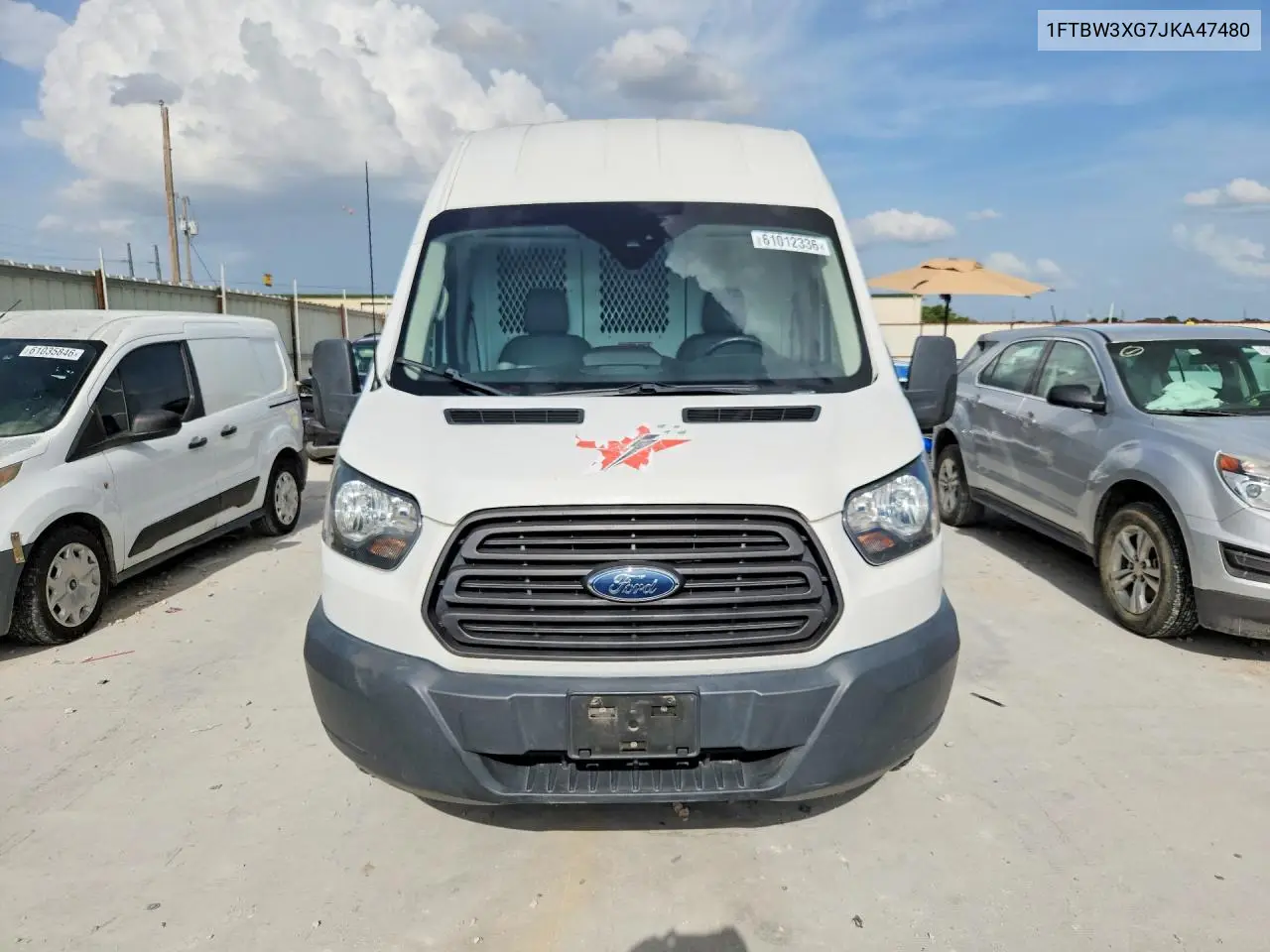 2018 Ford Transit T-350 VIN: 1FTBW3XG7JKA47480 Lot: 61012336
