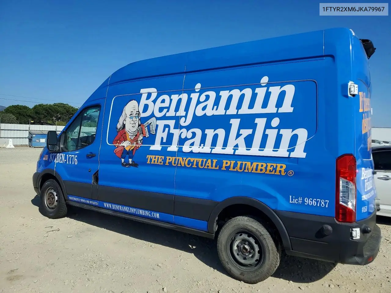 2018 Ford Transit T-250 VIN: 1FTYR2XM6JKA79967 Lot: 61305426