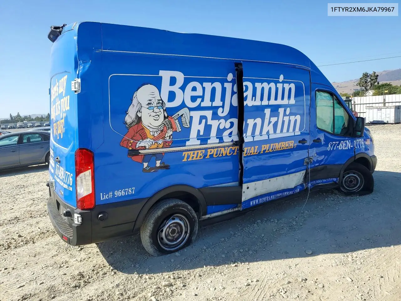 2018 Ford Transit T-250 VIN: 1FTYR2XM6JKA79967 Lot: 61305426