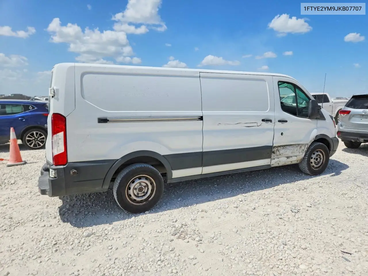 2018 Ford Transit 150 Delivery Van VIN: 1FTYE2YM9JKB07707 Lot: 85454955