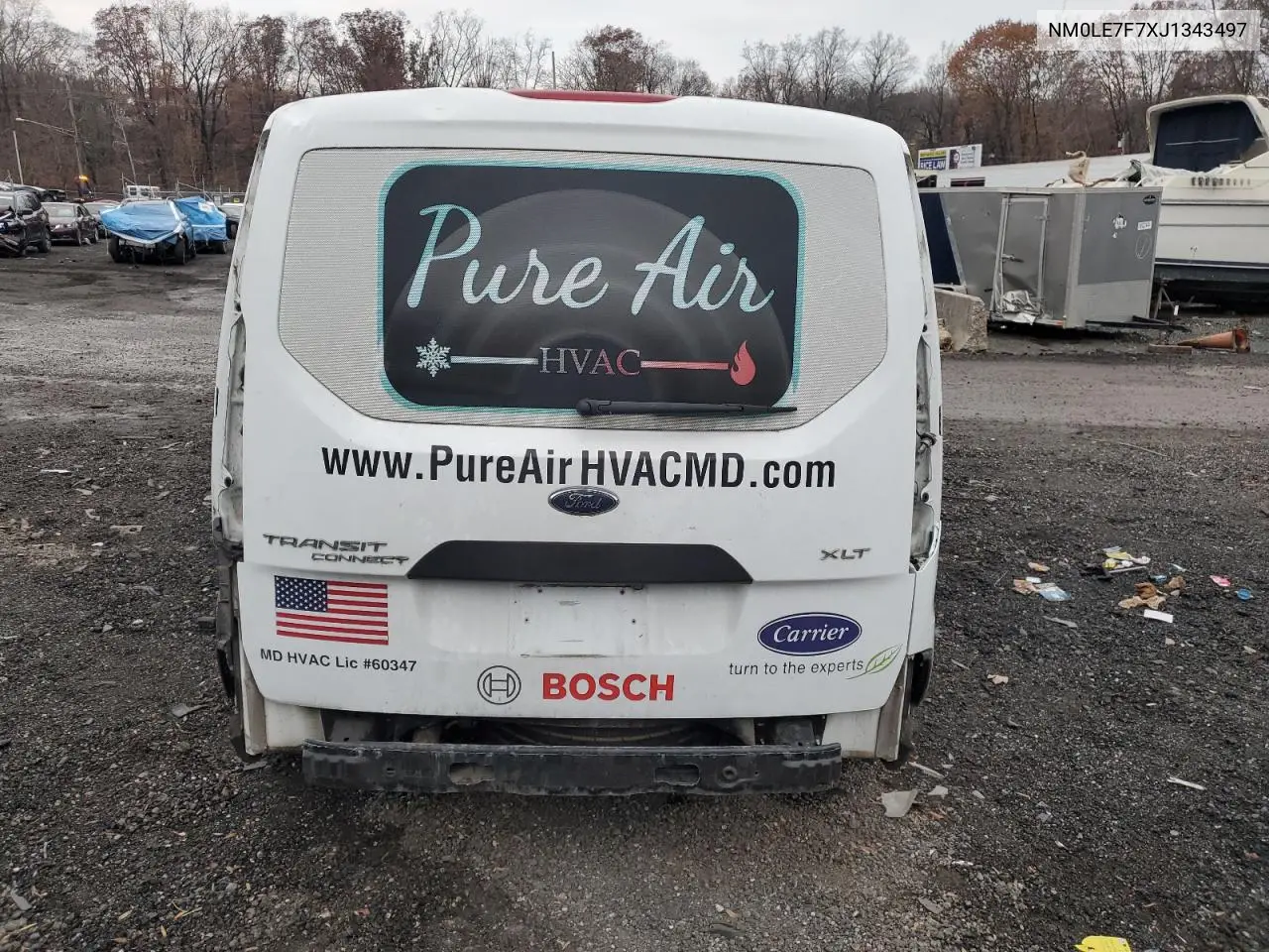 NM0LE7F7XJ1343497 2018 Ford Transit Connect Xlt