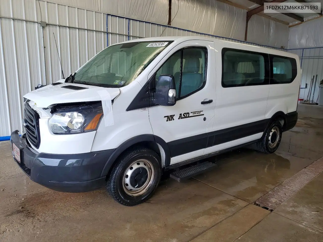 2019 Ford Transit T-150 VIN: 1FDZK1ZM6KKB71593 Lot: 58262036