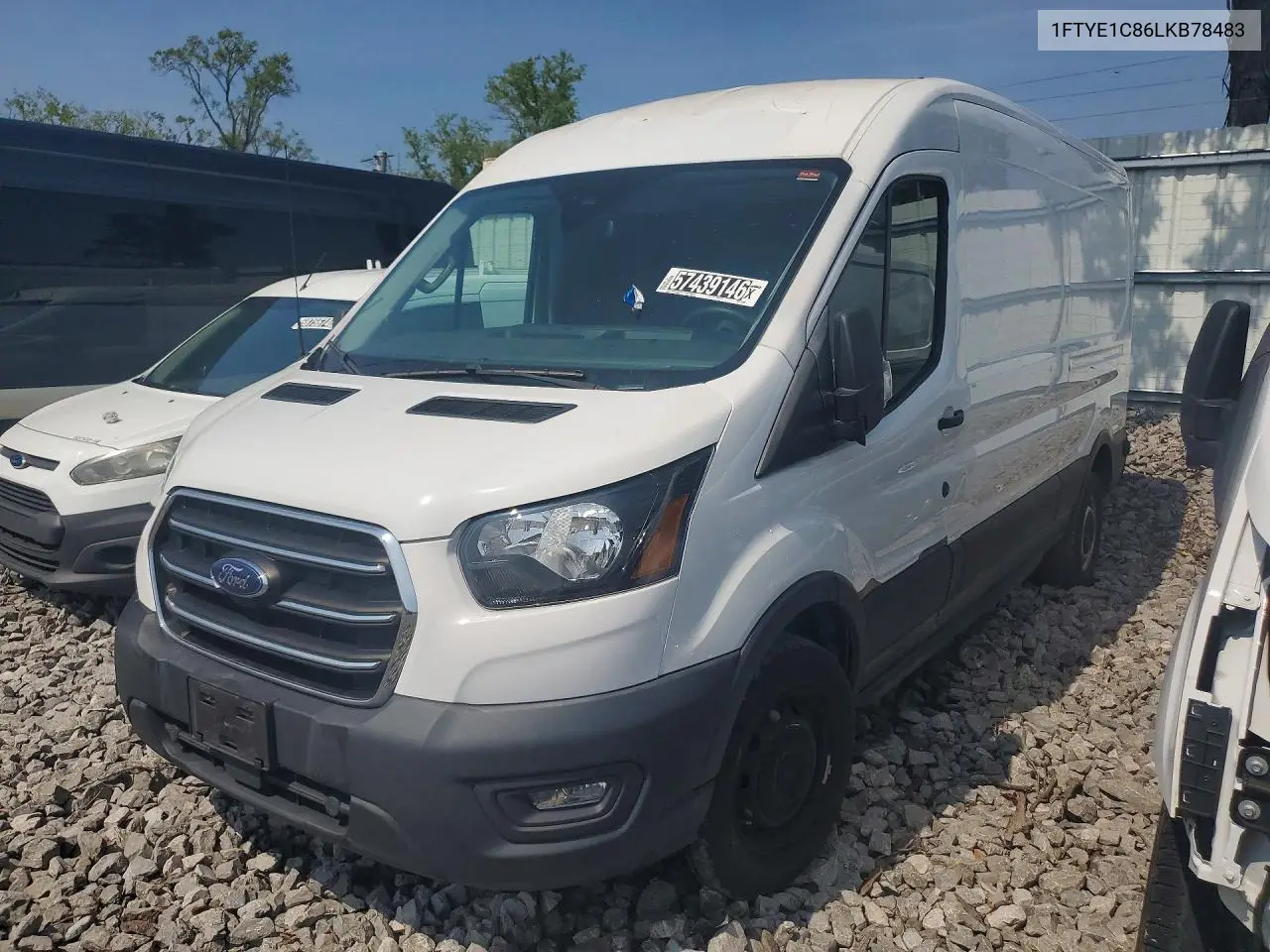 2020 Ford Transit 150 Delivery Van VIN: 1FTYE1C86LKB78483 Lot: 57439146