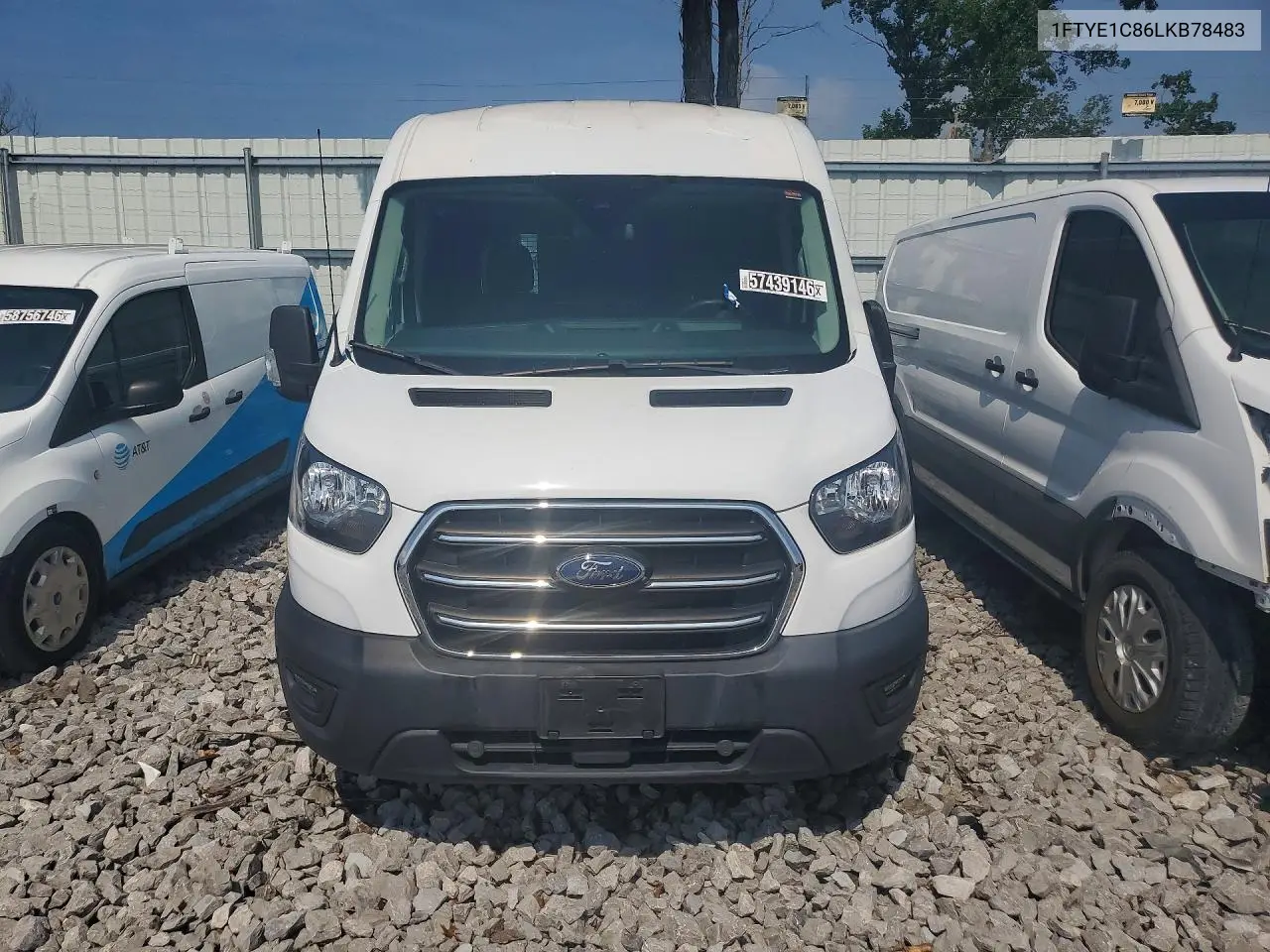 2020 Ford Transit 150 Delivery Van VIN: 1FTYE1C86LKB78483 Lot: 57439146