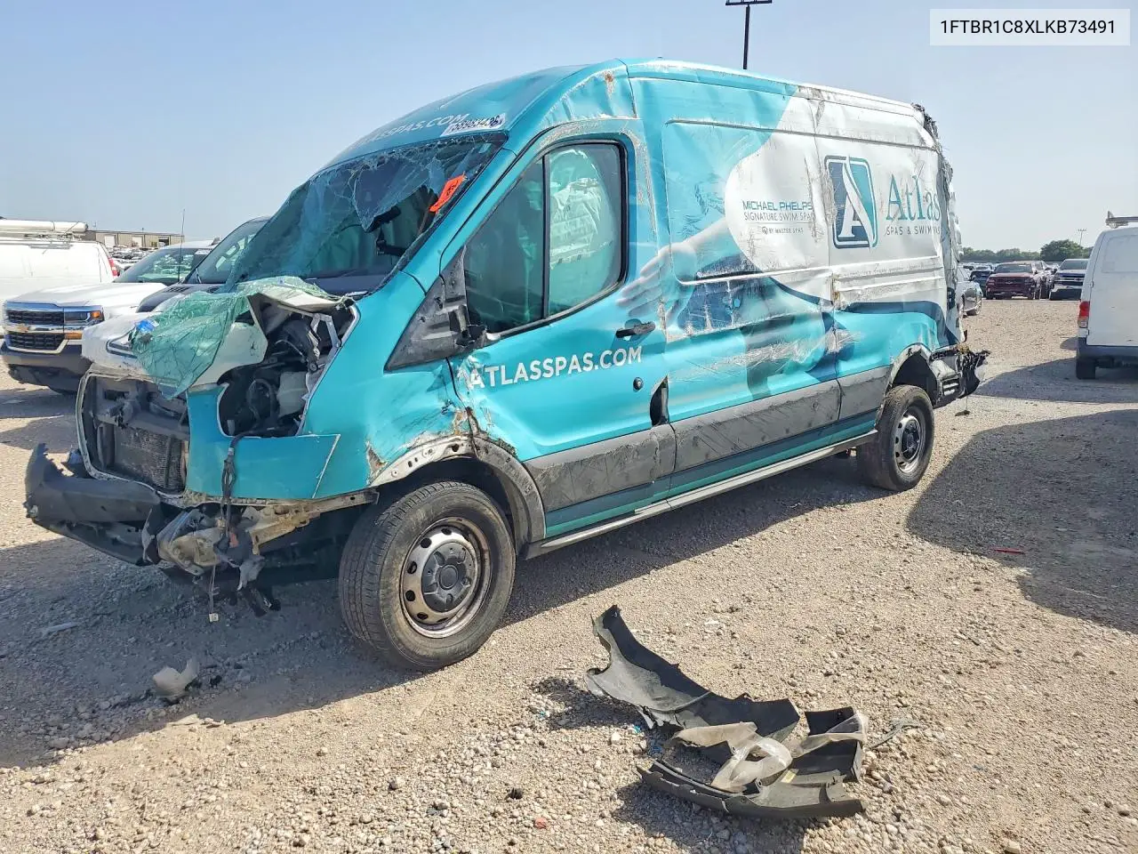 2020 Ford Transit 250 Delivery Van VIN: 1FTBR1C8XLKB73491 Lot: 58983436