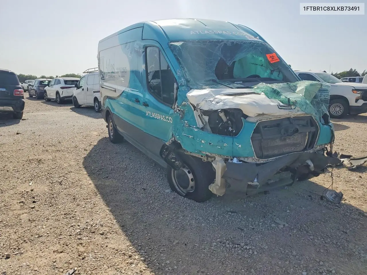 2020 Ford Transit 250 Delivery Van VIN: 1FTBR1C8XLKB73491 Lot: 58983436