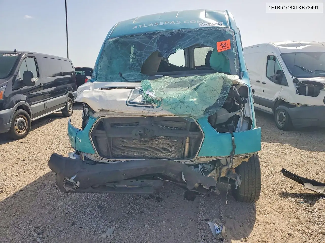 2020 Ford Transit 250 Delivery Van VIN: 1FTBR1C8XLKB73491 Lot: 58983436