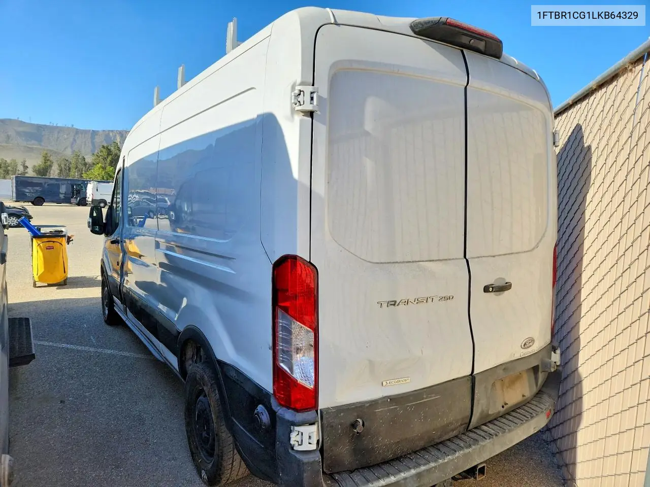 2020 Ford Transit T-250 VIN: 1FTBR1CG1LKB64329 Lot: 60644356