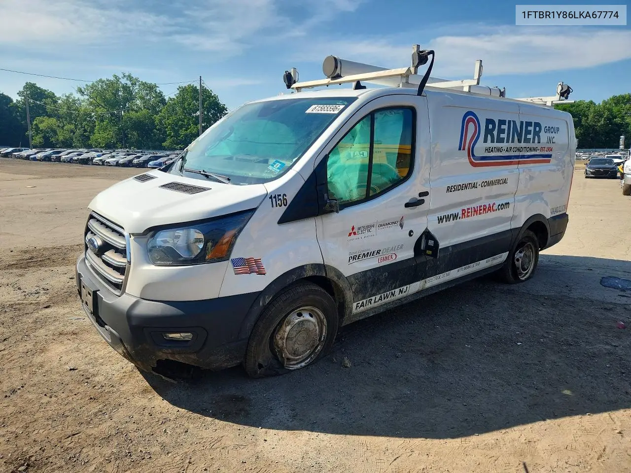 2020 Ford Transit T-250 VIN: 1FTBR1Y86LKA67774 Lot: 61565596