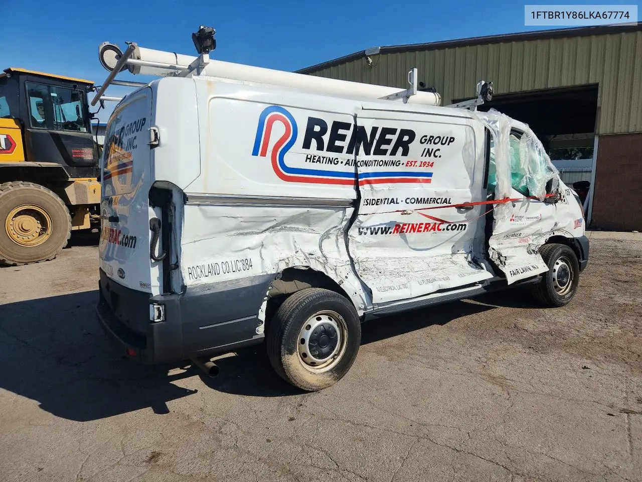 2020 Ford Transit T-250 VIN: 1FTBR1Y86LKA67774 Lot: 61565596