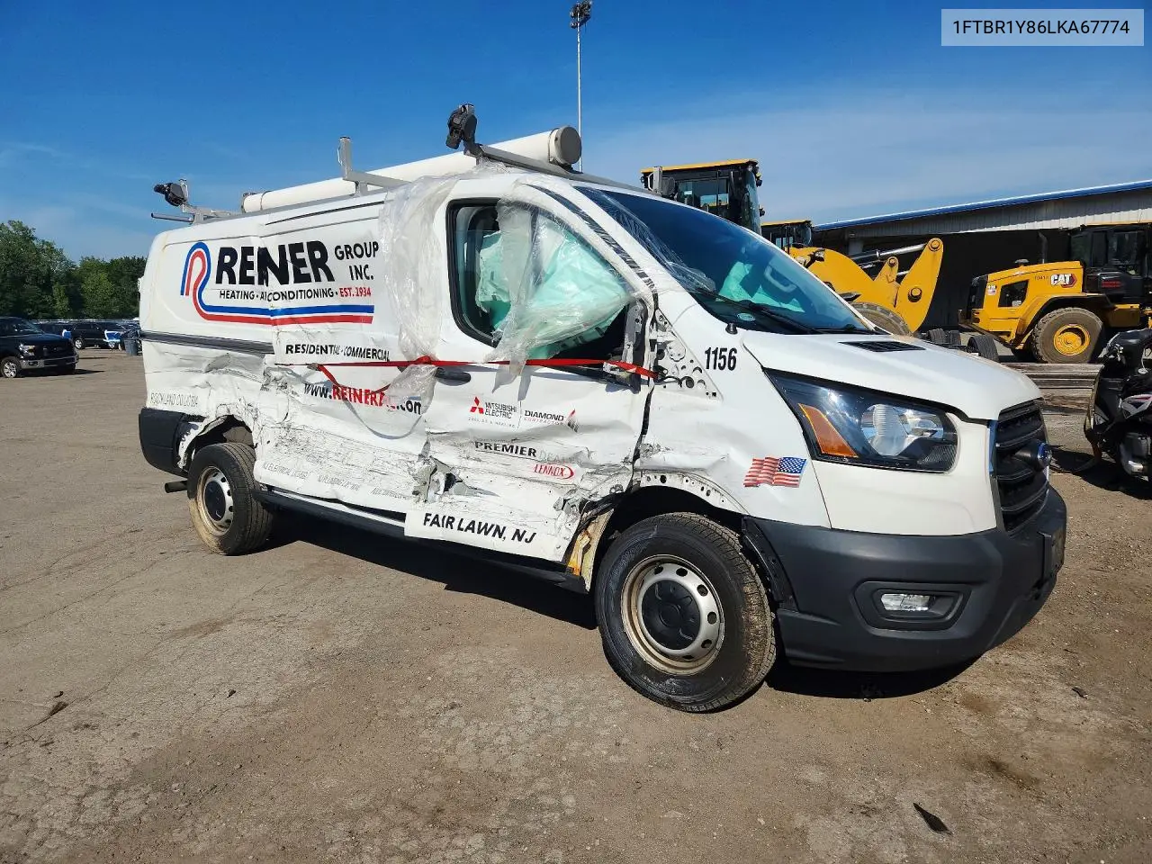 2020 Ford Transit T-250 VIN: 1FTBR1Y86LKA67774 Lot: 61565596