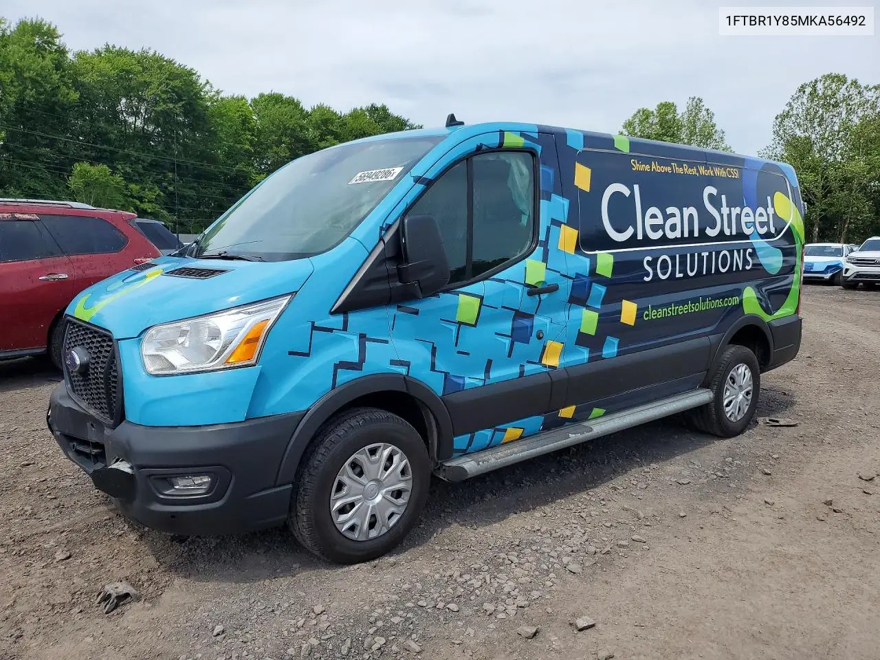 2021 Ford Transit T-250 VIN: 1FTBR1Y85MKA56492 Lot: 56949286
