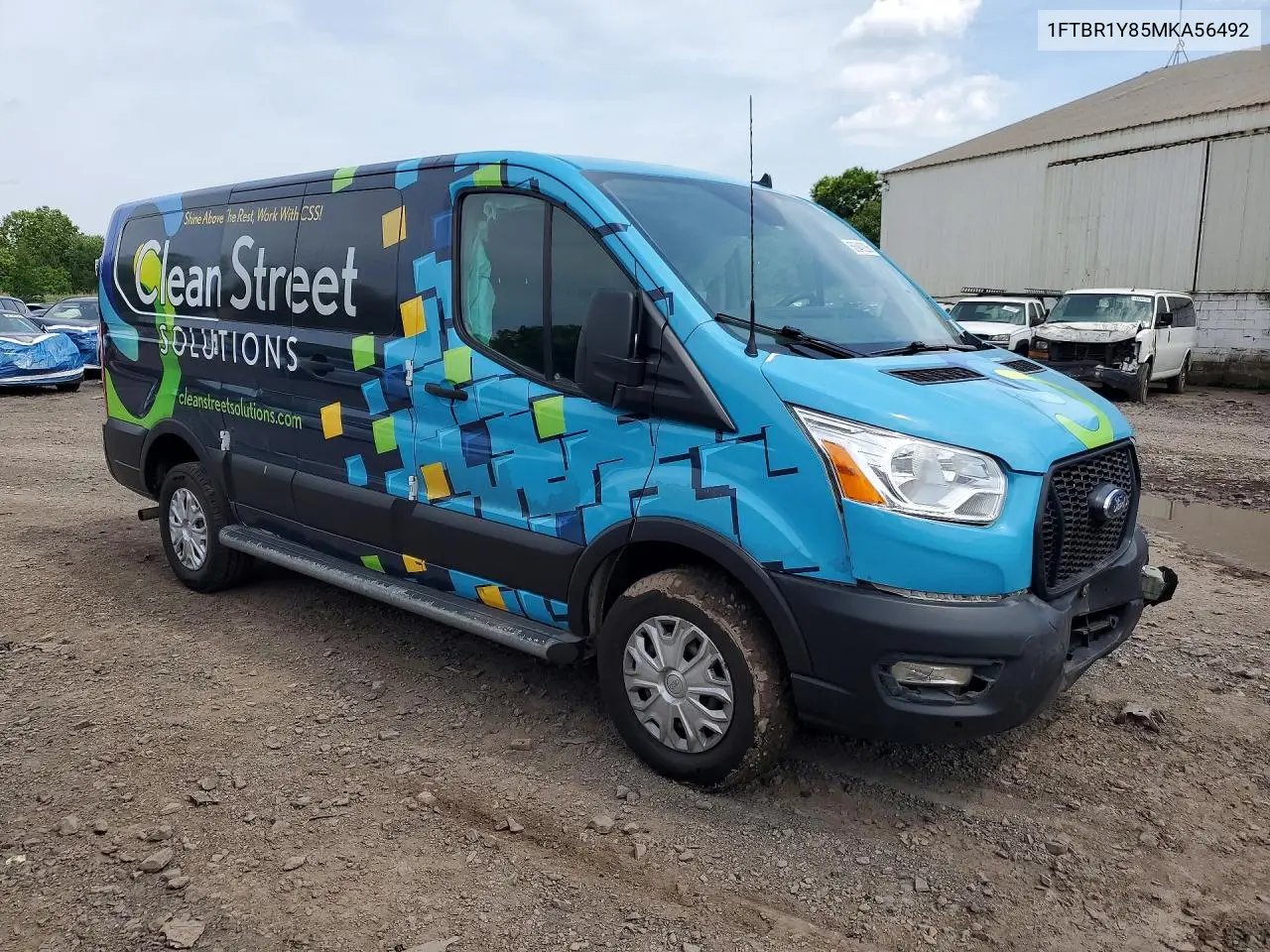 2021 Ford Transit T-250 VIN: 1FTBR1Y85MKA56492 Lot: 56949286