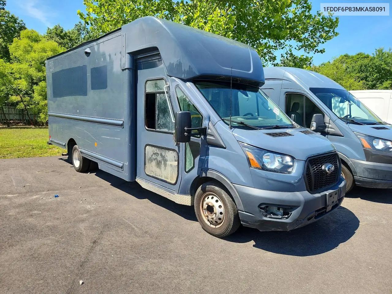 2021 Ford Transit T-350 Hd VIN: 1FDDF6P83MKA58091 Lot: 58386216