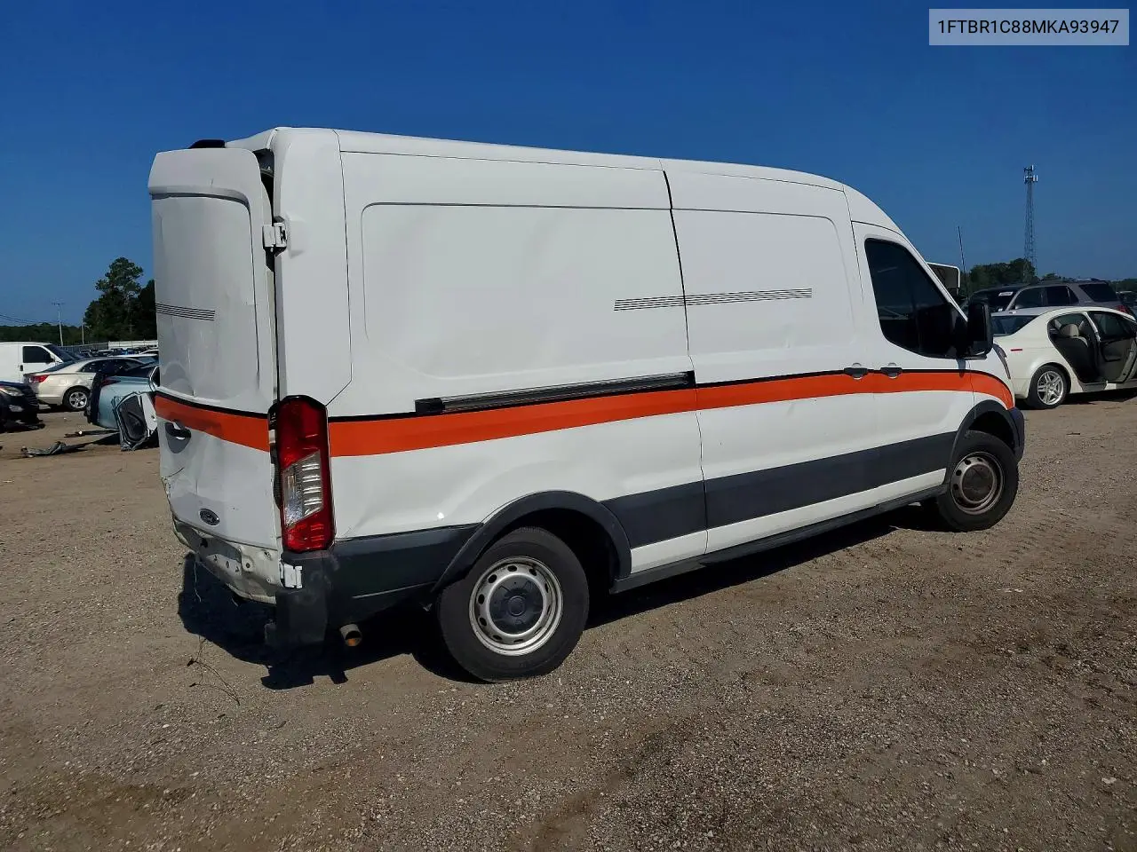 2021 Ford Transit 250 Delivery Van VIN: 1FTBR1C88MKA93947 Lot: 59178116