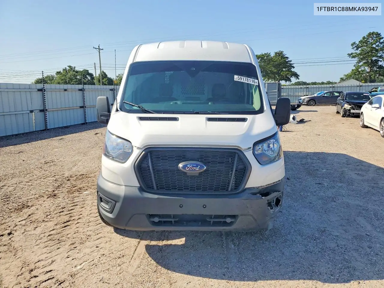 2021 Ford Transit 250 Delivery Van VIN: 1FTBR1C88MKA93947 Lot: 59178116