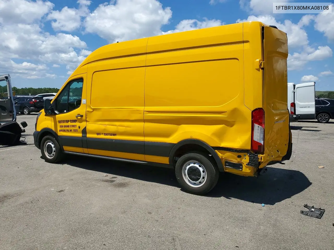 2021 Ford Transit T-250 VIN: 1FTBR1X80MKA08108 Lot: 59805446