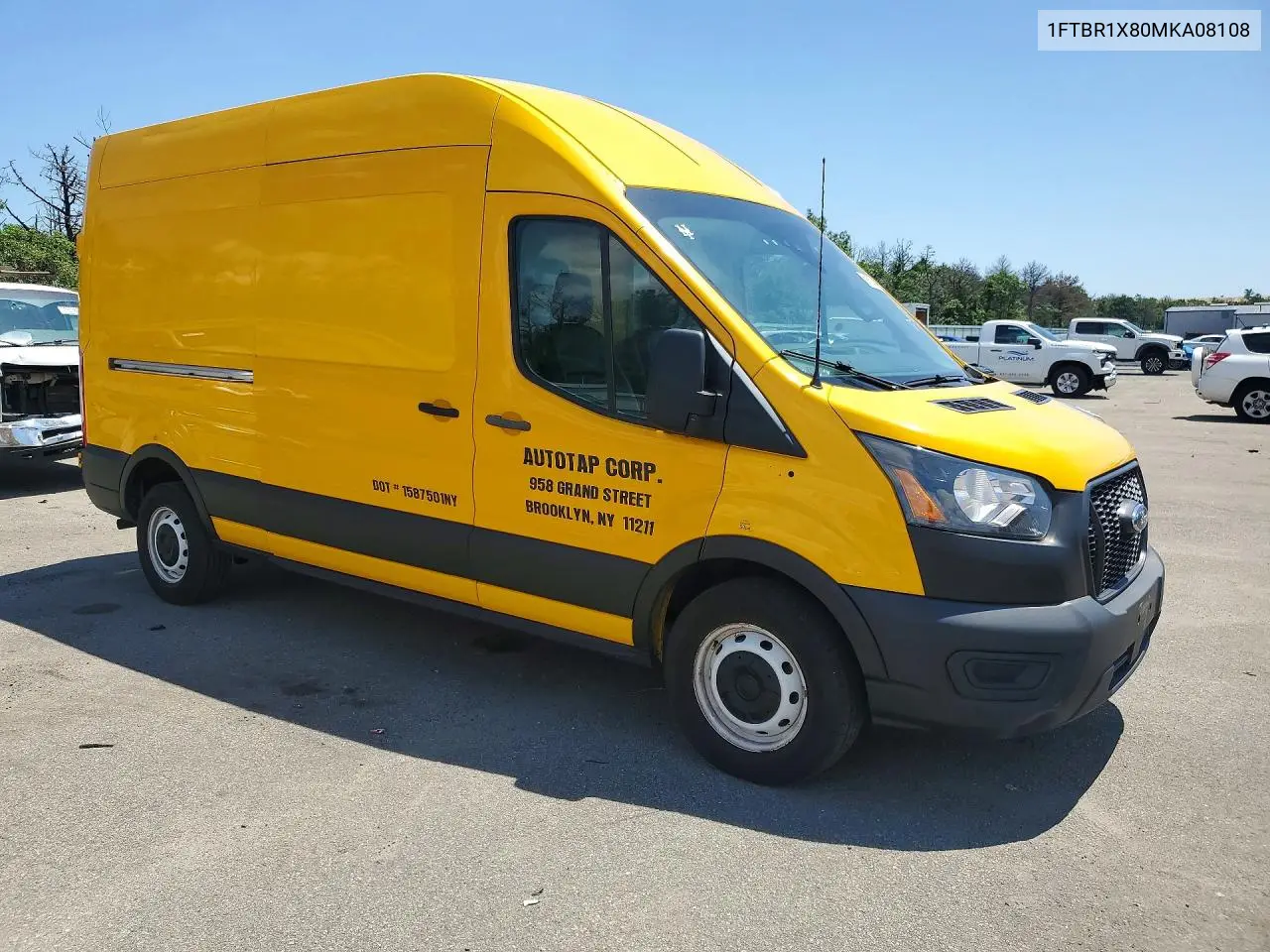 2021 Ford Transit T-250 VIN: 1FTBR1X80MKA08108 Lot: 59805446