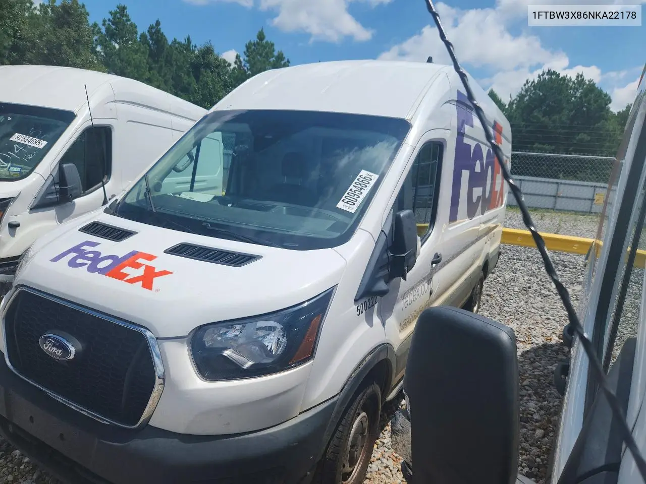 2022 Ford Transit - Delivery Van VIN: 1FTBW3X86NKA22178 Lot: 60954866