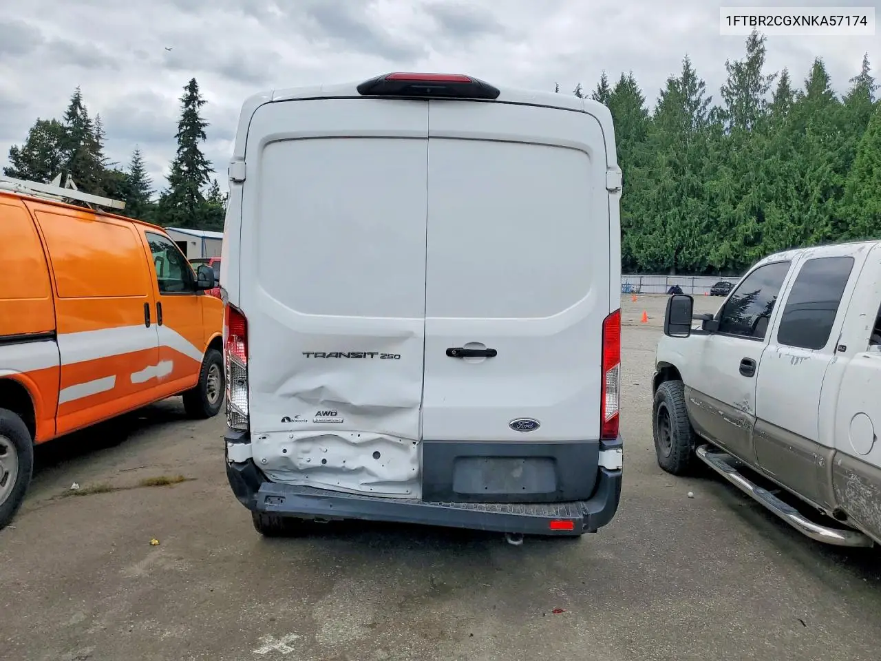 2022 Ford Transit T-250 VIN: 1FTBR2CGXNKA57174 Lot: 61674076
