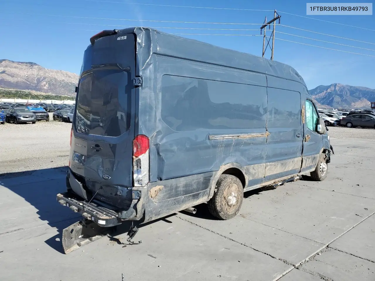 2024 Ford Transit T-250 VIN: 1FTBR3U81RKB49793 Lot: 81270885